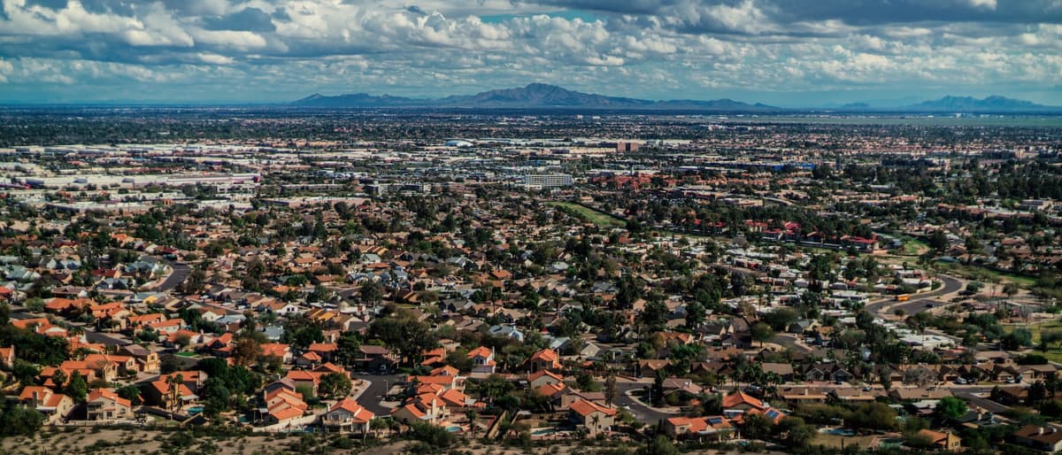 View across the Phoenix Valley toward the mountains